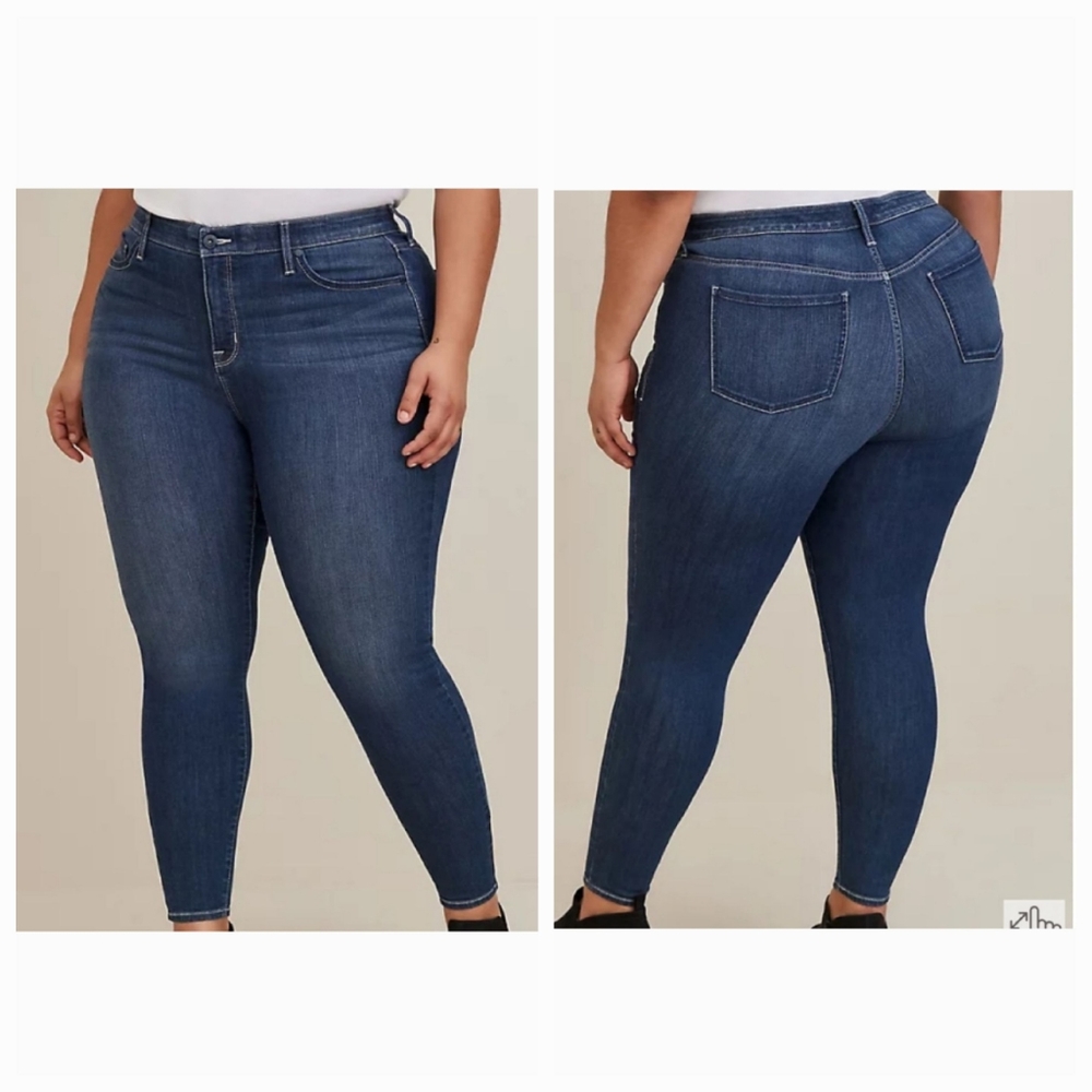 Torrid premium denim sky high skinny stretch jeans size 20 regular 28” inseam